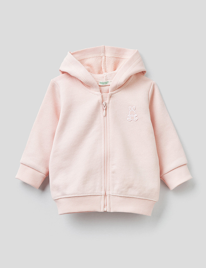 

Толстовка для девочек Benetton цв. розовый р.80, 21A_3J70MM270