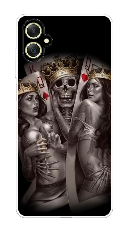

Чехол на Samsung Galaxy A06 "Карты король и королевы", Серый;желтый, 2110150-1