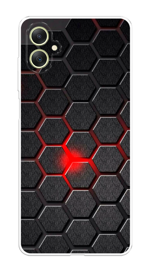 

Чехол на Samsung Galaxy A06 "Соты красные", Красный;черный;серый, 2110150-1