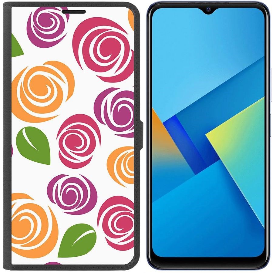 

Чехол-книжка Eco Book для Vivo Y21 Цветочный паттерн 6