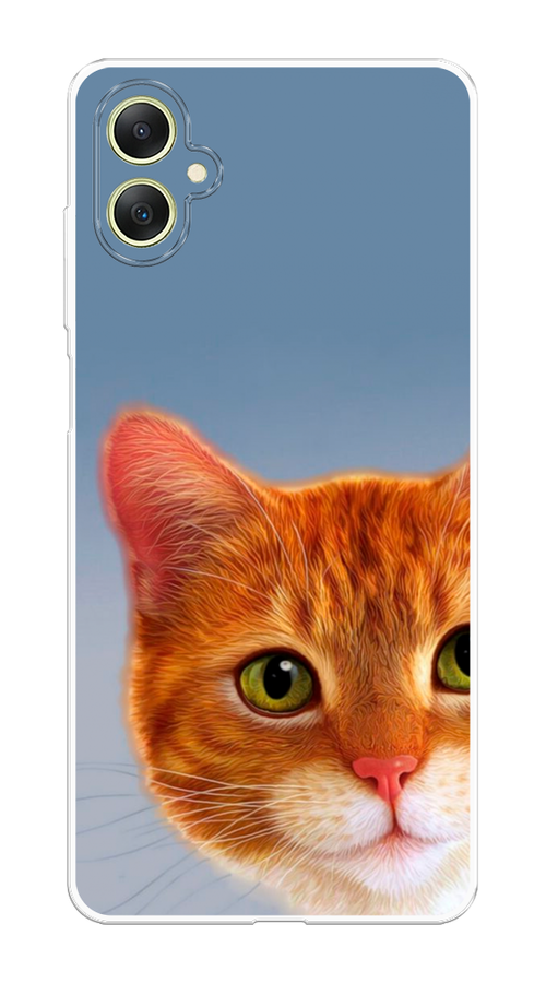 

Чехол на Samsung Galaxy A06 "Любопытный котик", Коричневый, 2110150-1