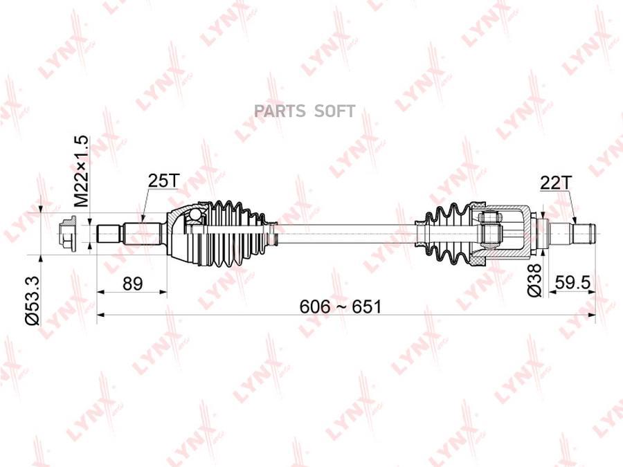 

Привод В Сборе Лев.Ford Fiesta V 1.6 At 01-08 / Fusion 1.6 At 02-08 LYNXauto CD-1047