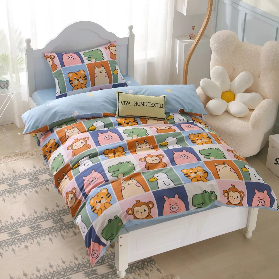

Комплект постельного белья на резинке Сатин Люкс KIDS 100% хлопок CDKR021