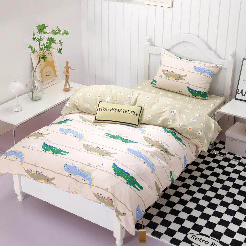 

Комплект постельного белья на резинке Сатин Люкс KIDS 100% хлопок CDKR024