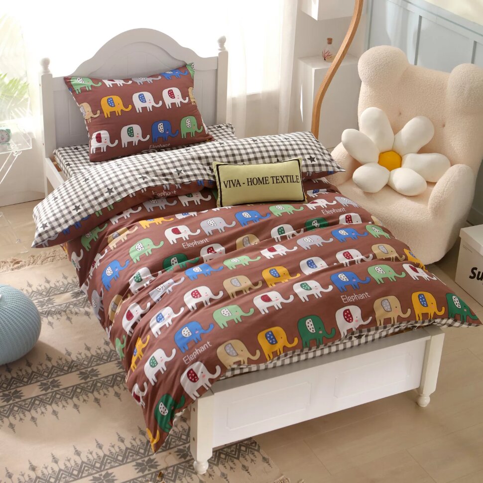 

Комплект постельного белья на резинке Сатин Люкс KIDS 100% хлопок CDKR025