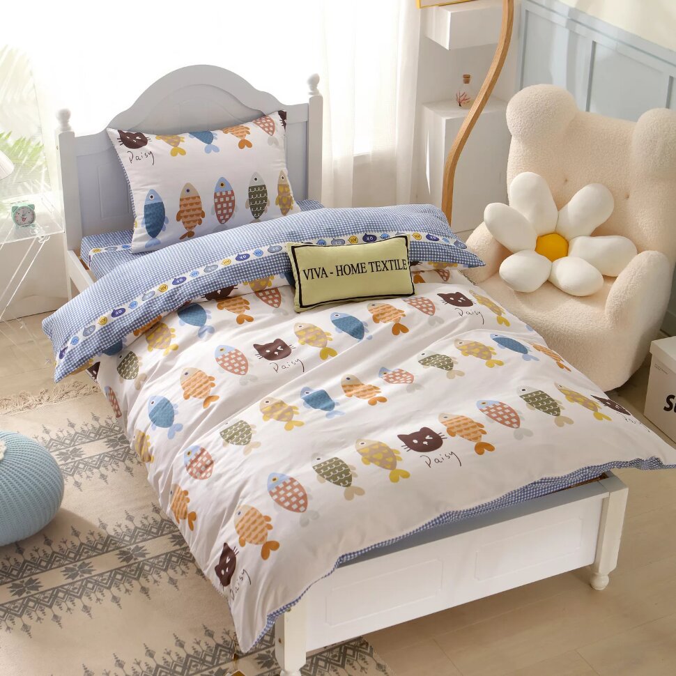 

Комплект постельного белья на резинке Сатин Люкс KIDS 100% хлопок CDKR029