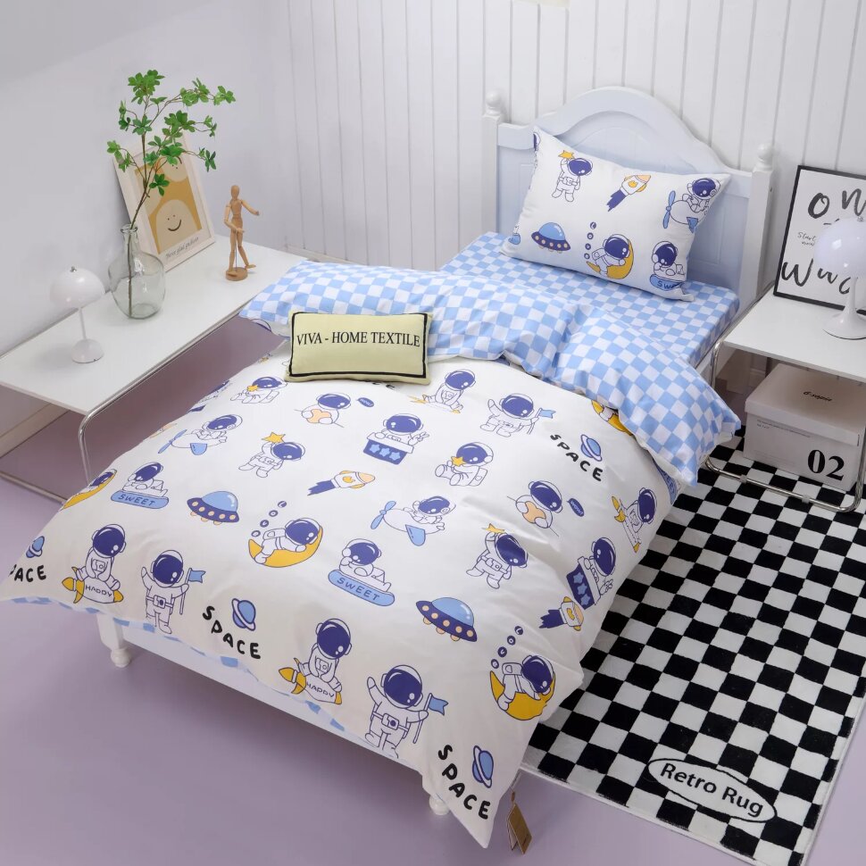 

Комплект постельного белья на резинке Сатин Люкс KIDS 100% хлопок CDKR030