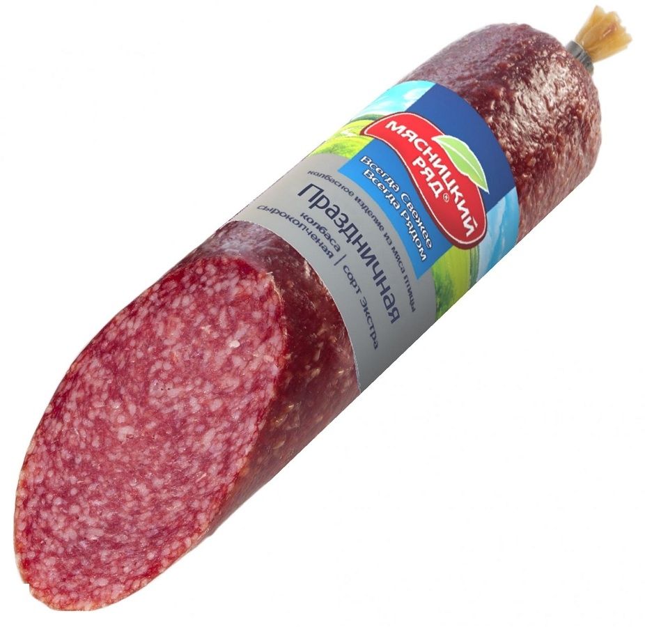 

Колбаса сырокопченая Мясницкий Ряд Праздничная 200 г