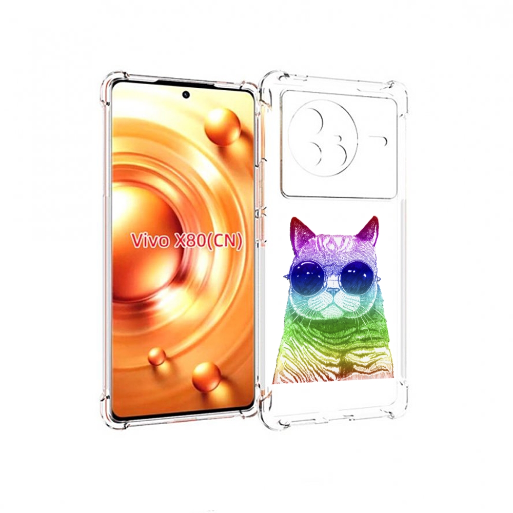 

Чехол Mypads Кот В Очках Для Vivo X80, Прозрачный, Tocco