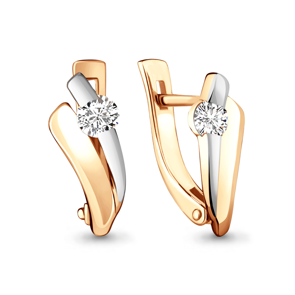 

Серьги из желтого золота с бриллиантом Yahont 225034, 225034