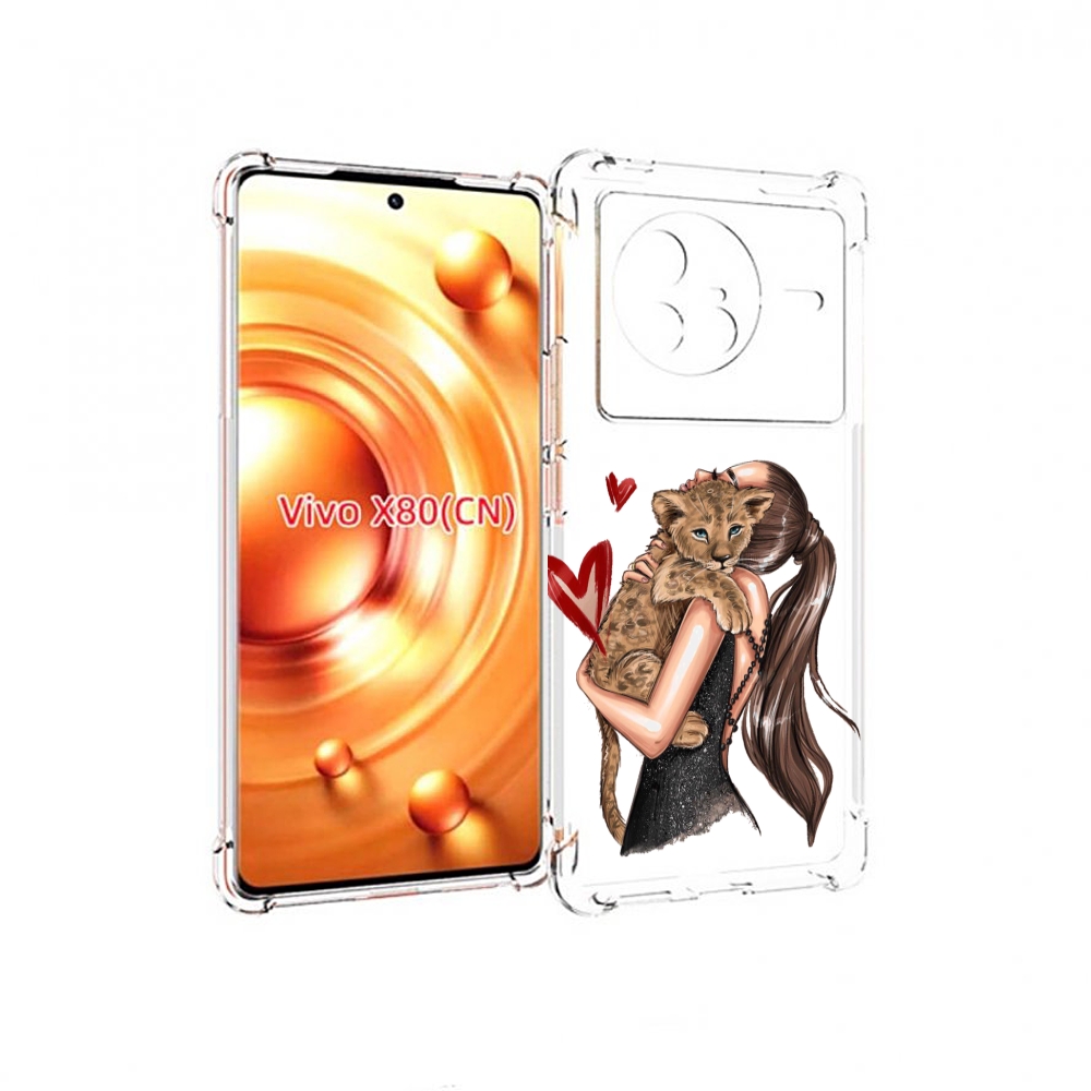 

Чехол Mypads Кошачья-Любовь Для Vivo X80, Прозрачный, Tocco
