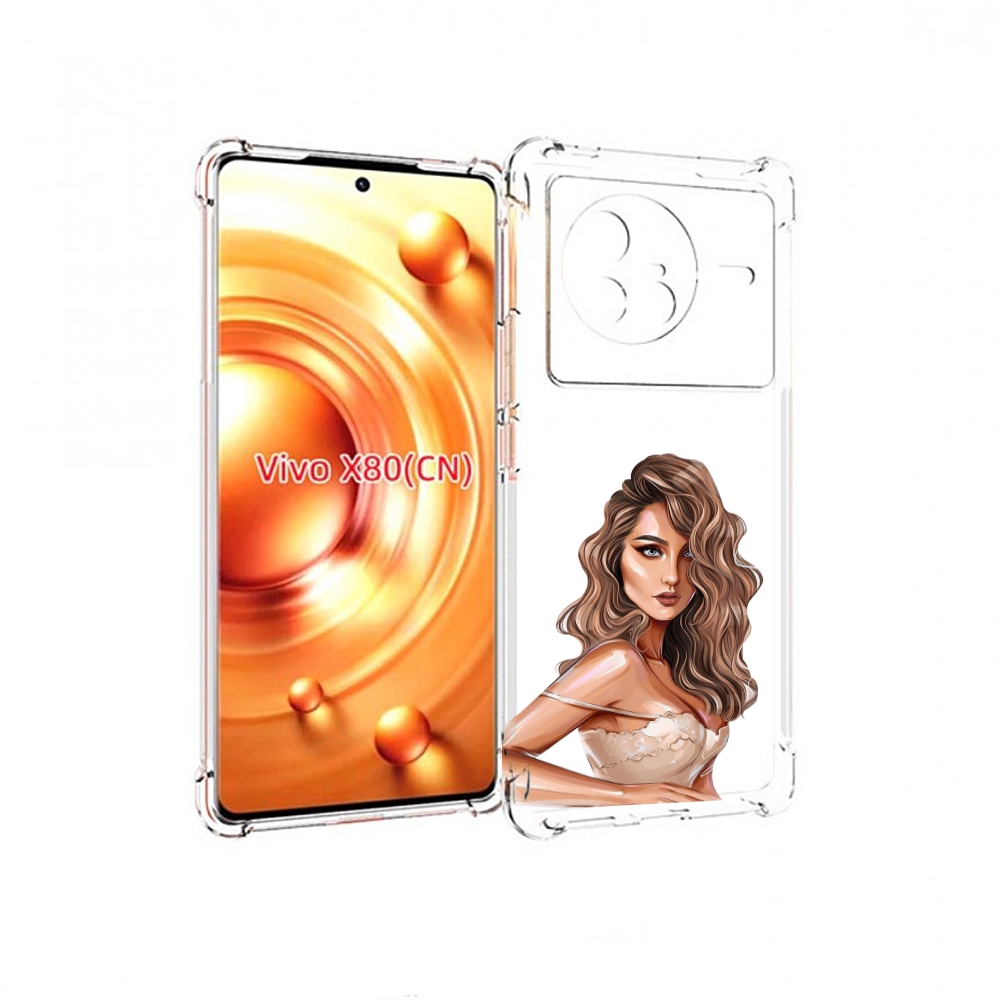 

Чехол Mypads Кудрявая-Девушка Женский Для Vivo X80, Прозрачный, Tocco
