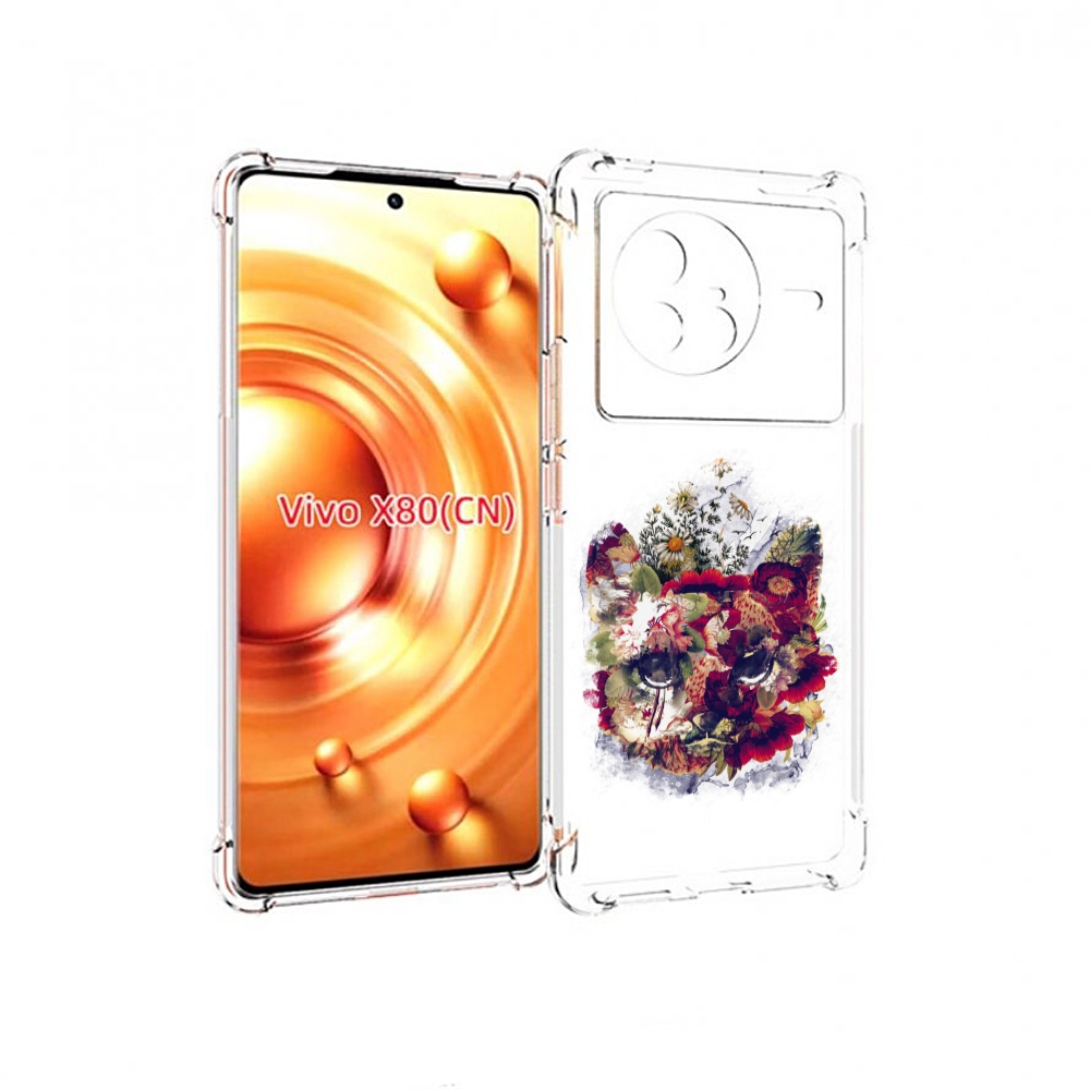 

Чехол Mypads Лиса В Цветах-2 Для Vivo X80, Прозрачный, Tocco
