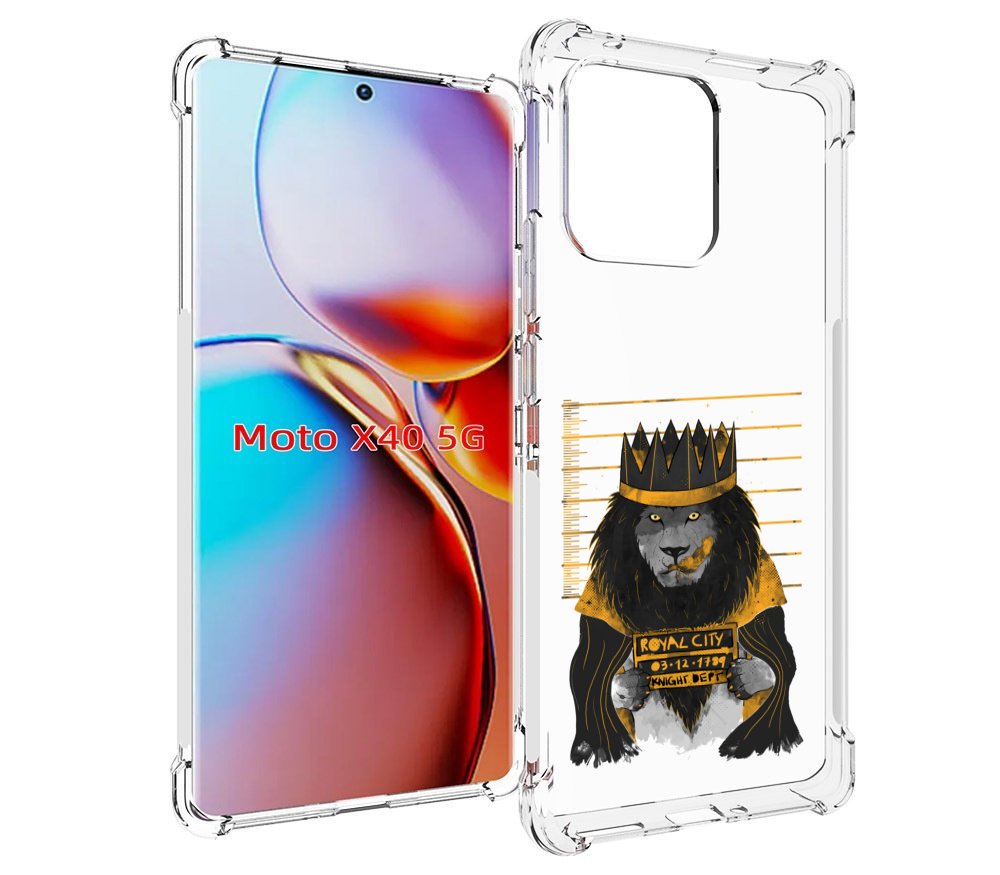 

Чехол MyPads лев в законе для Motorola Moto X40, Прозрачный, Tocco