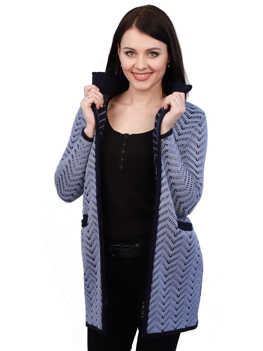 Кардиган женский LOFTY 311 синий 52 RU