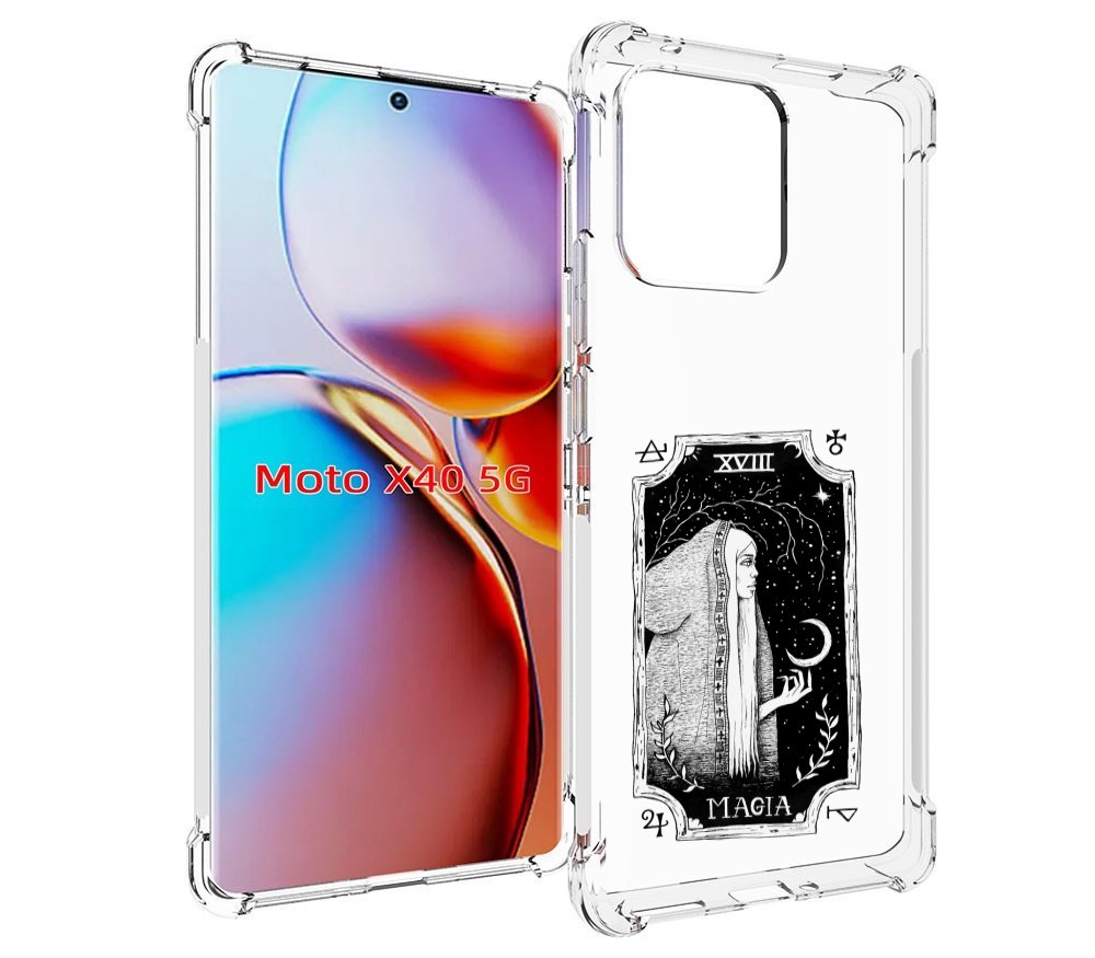 

Чехол MyPads лунная магия для Motorola Moto X40, Прозрачный, Tocco