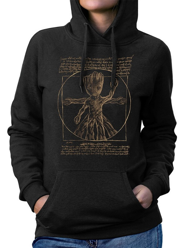 

Худи женское Dream Shirts 5066-groot-1hud черное 48 RU, 5066-groot-1hud