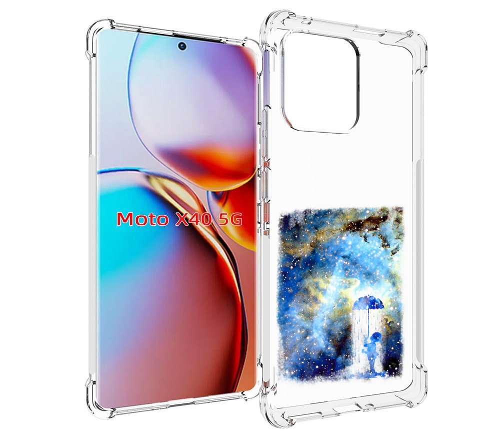 

Чехол MyPads мальчик в небе для Motorola Moto X40, Прозрачный, Tocco
