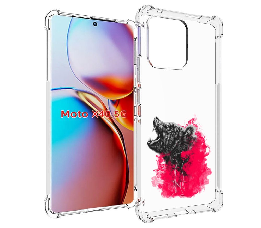 

Чехол MyPads медведь в дымке для Motorola Moto X40, Прозрачный, Tocco