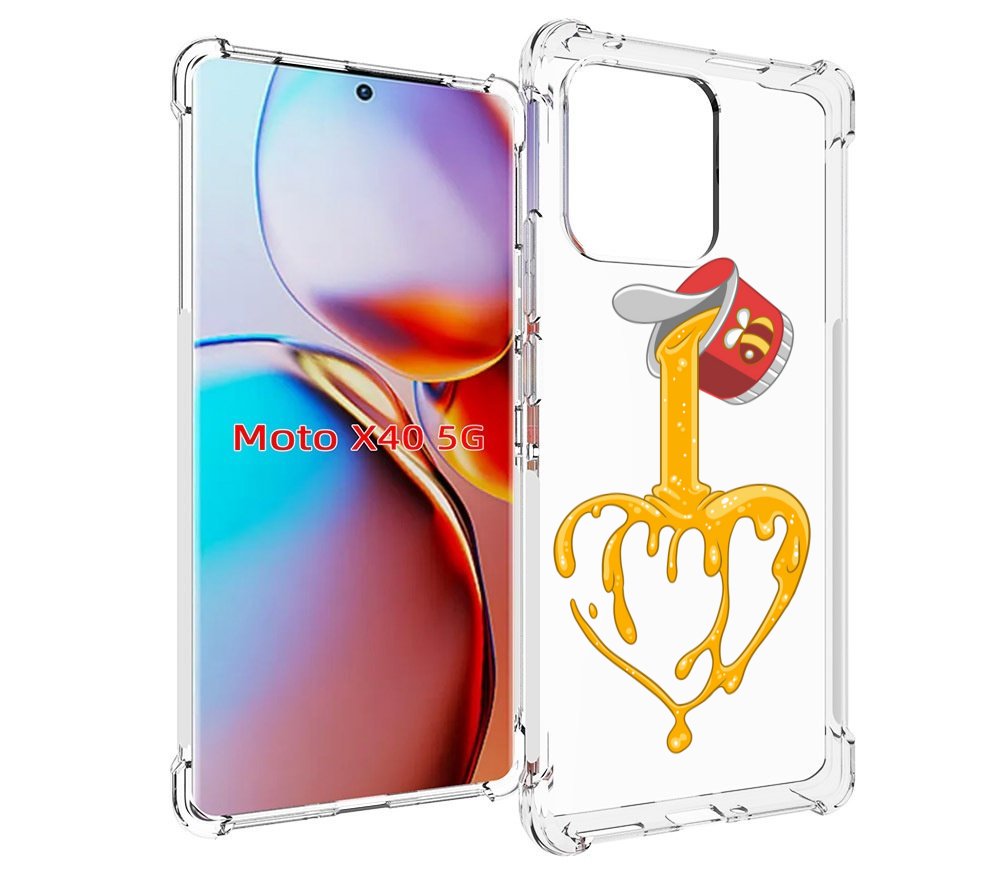 

Чехол MyPads медовое сердце для Motorola Moto X40, Прозрачный, Tocco