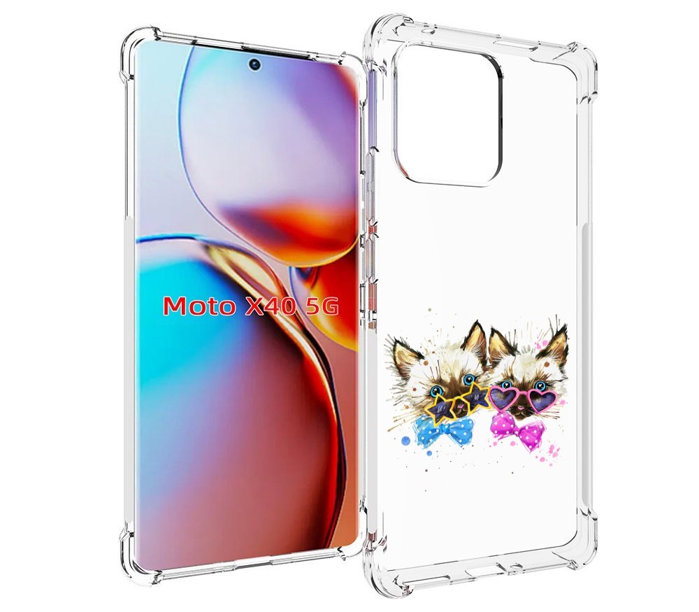 

Чехол MyPads милые котята для Motorola Moto X40, Прозрачный, Tocco