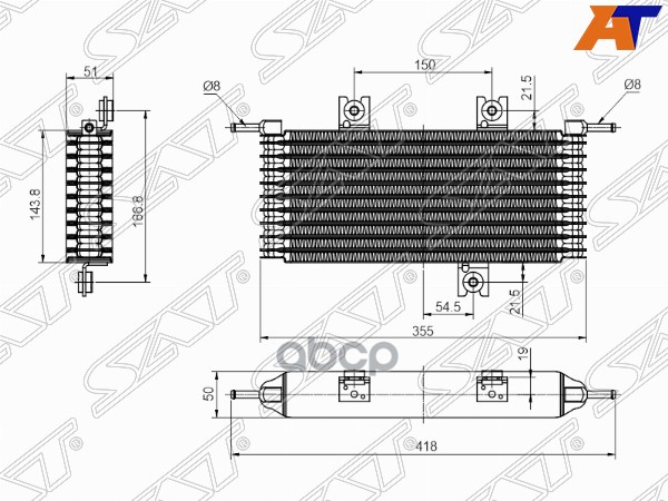 

Радиатор Охлаждения Cvt Nissan X-Trail 07-14 Sat арт. ST-21606-JG000