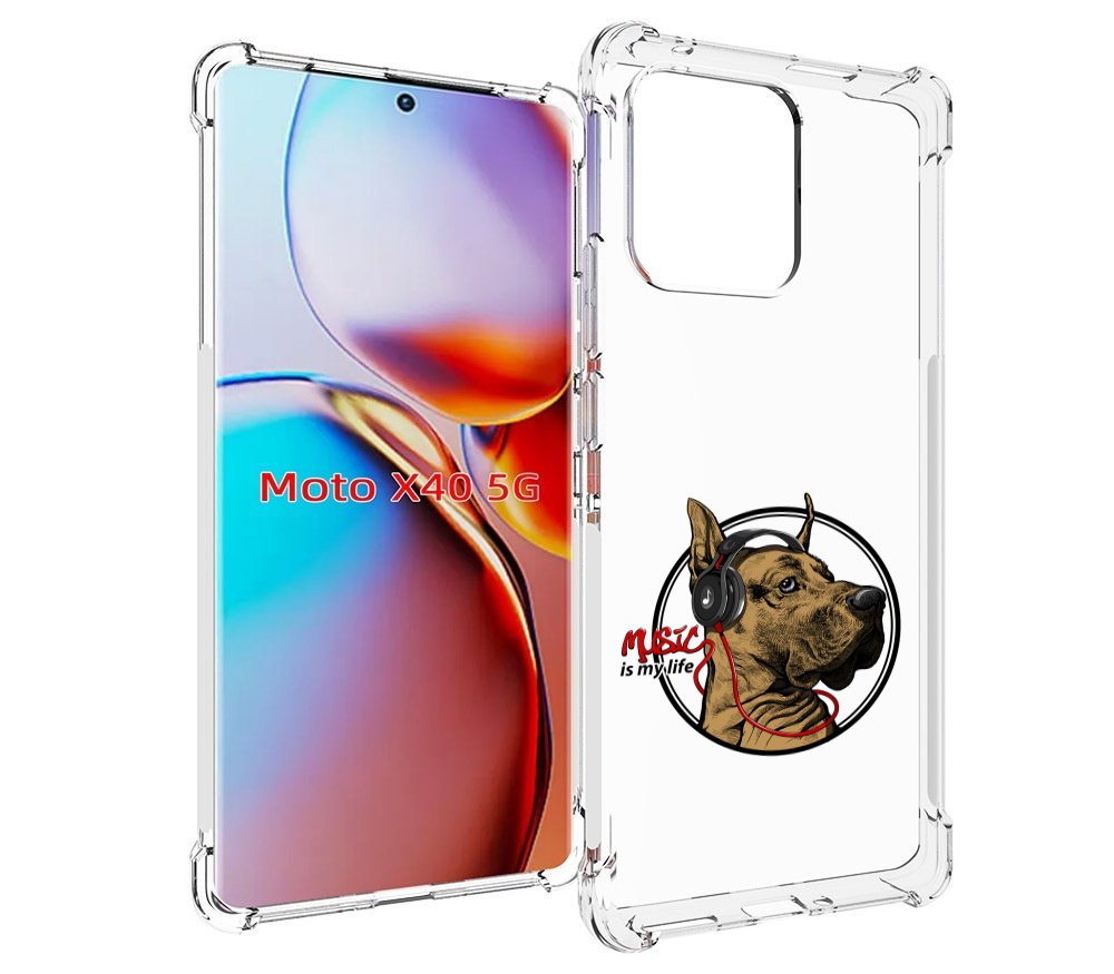 

Чехол MyPads музыкальная собака для Motorola Moto X40, Прозрачный, Tocco