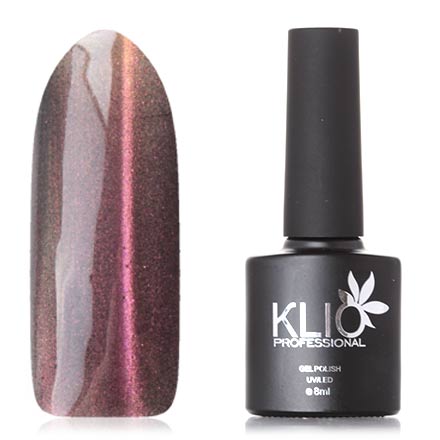 

Гель-лак Klio Professional Кошачий глаз, с блестками, №219 серый, 8 мл