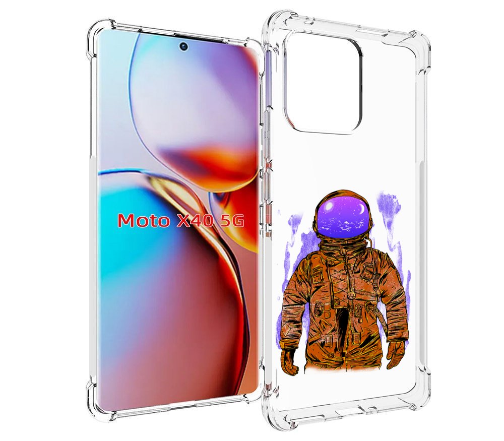

Чехол MyPads нарисованный мужчина в скафандре для Motorola Moto X40, Прозрачный, Tocco