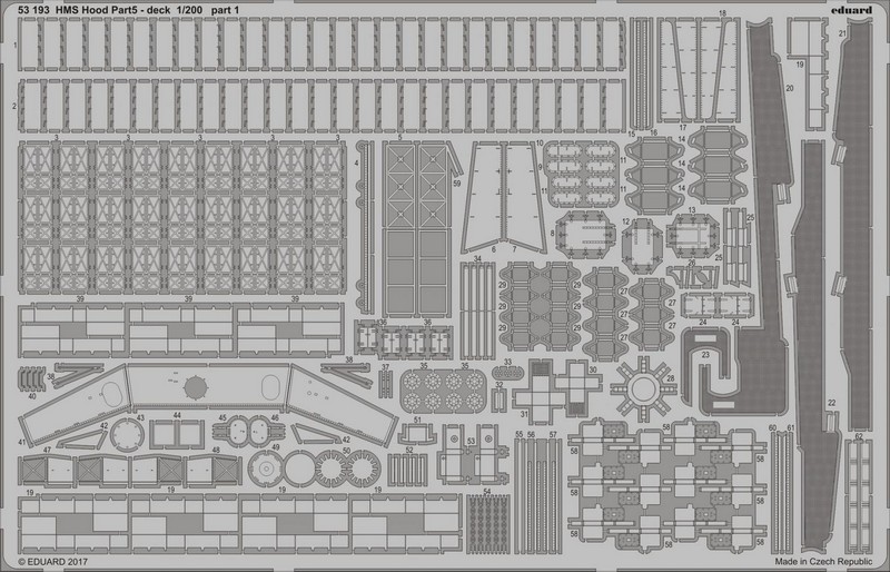 

Фототравление Eduard 53193 HMS Hood pt 5 палуба 1/200