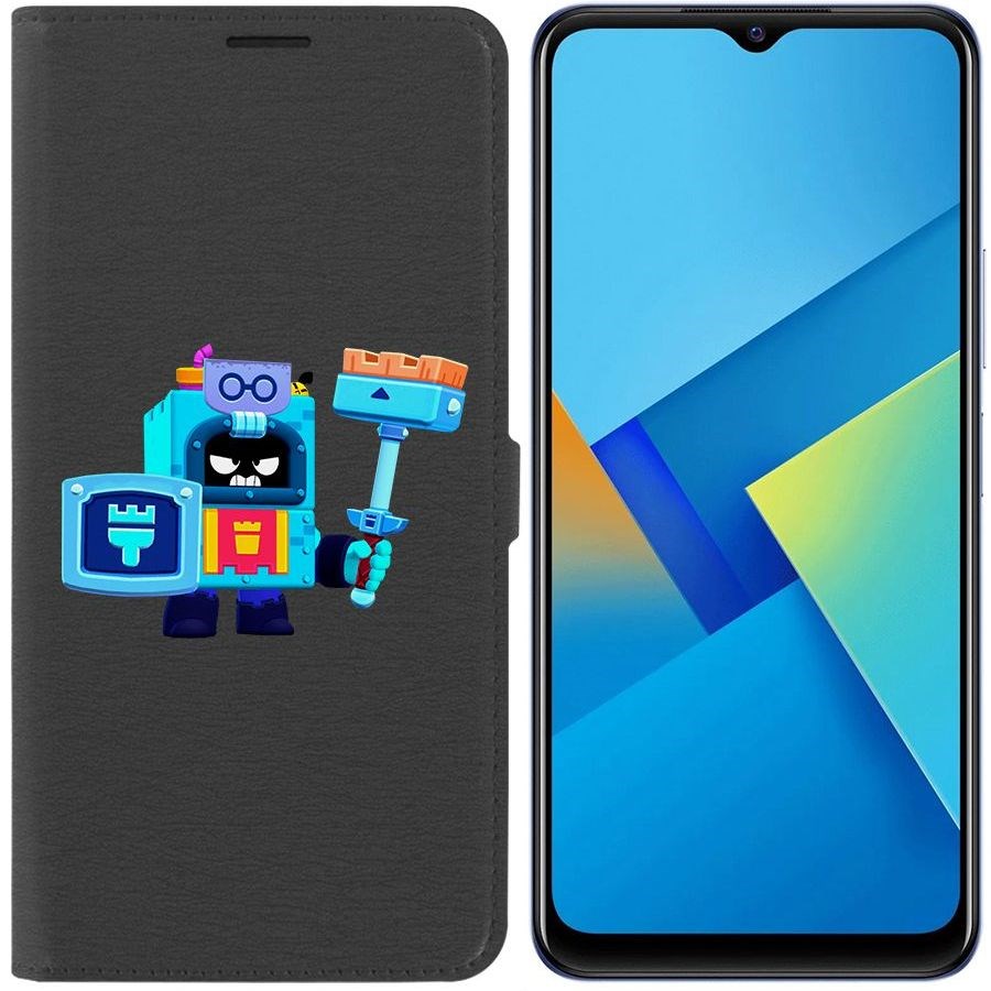 

Чехол-книжка Eco Book для Vivo Y21 Brawl Stars-Эш