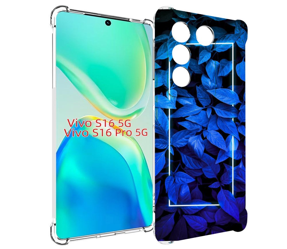 

Чехол MyPads голубые цветочки неон для Vivo S16 5G/S16 Pro 5G/V27/V27 Pro, Tocco
