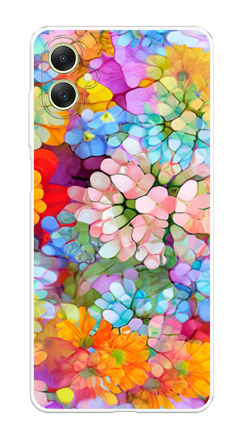 

Чехол на Samsung Galaxy A06 "Цветы витраж", Оранжевый;розовый;голубой, 2110150-1