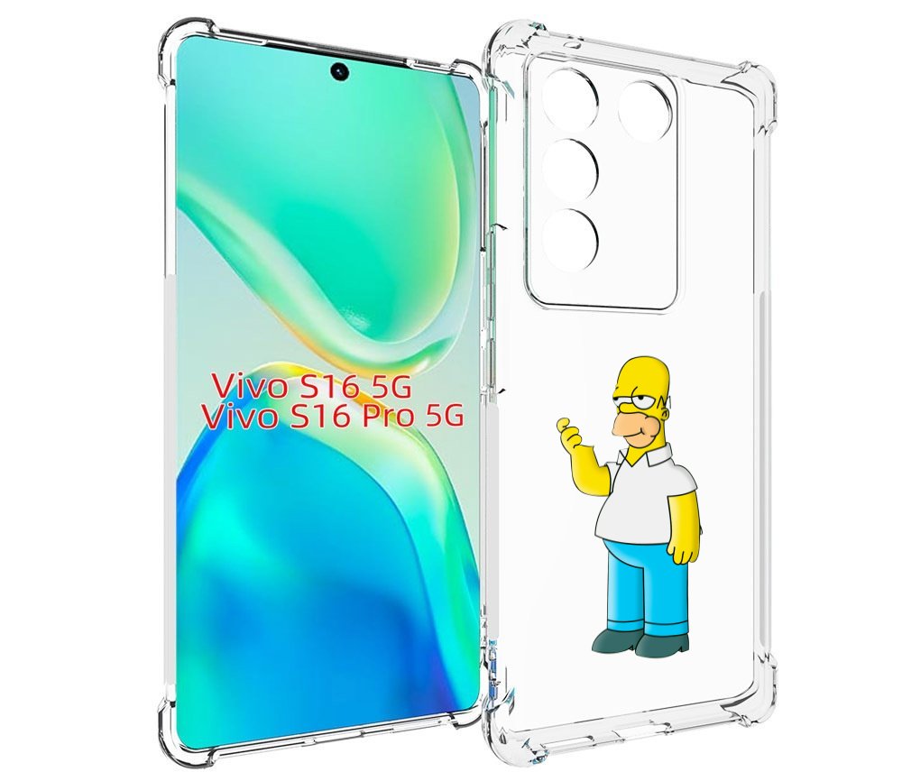 

Чехол MyPads гомер-симпсон для Vivo S16 5G/S16 Pro 5G/V27/V27 Pro, Tocco