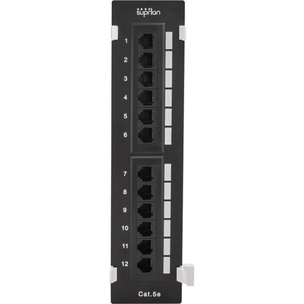

SUPRLAN Патч-панель настенная 12хRJ-45, UTP, Cat.5e 10-0407, Черный