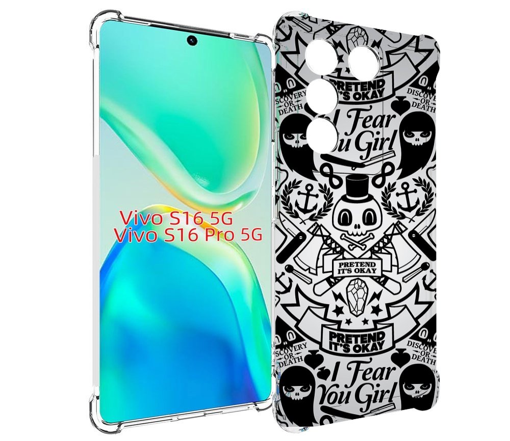 

Чехол MyPads готический-принт для Vivo S16 5G/S16 Pro 5G/V27/V27 Pro, Tocco