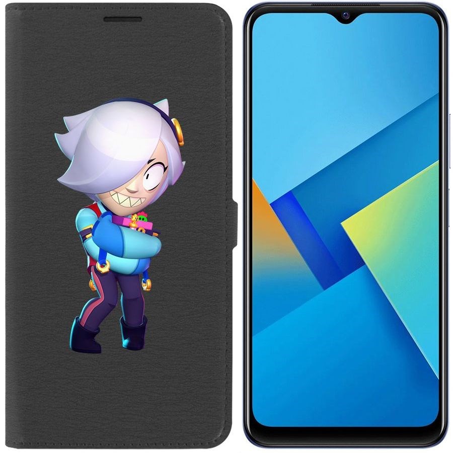 

Чехол-книжка Eco Book для Vivo Y21 Brawl Stars-Колетт