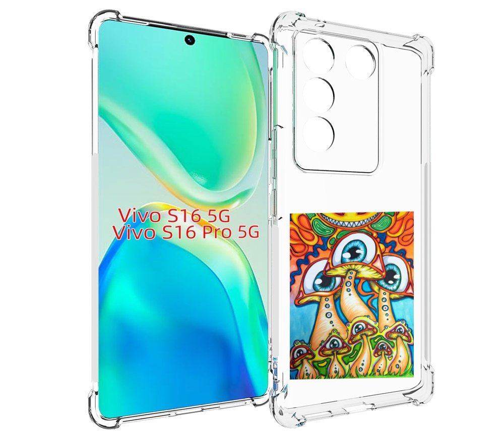 

Чехол MyPads грибы с глазами для Vivo S16 5G/S16 Pro 5G/V27/V27 Pro, Tocco