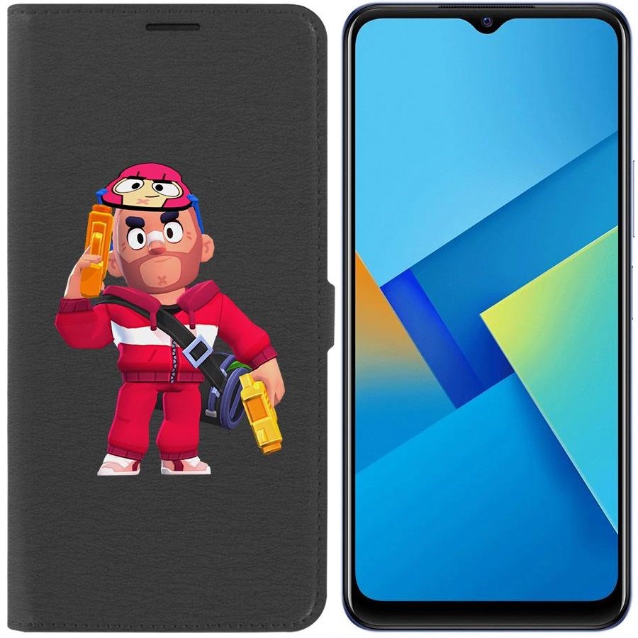 

Чехол-книжка Eco Book для Vivo Y21 Brawl Stars-Красавчик Кольт