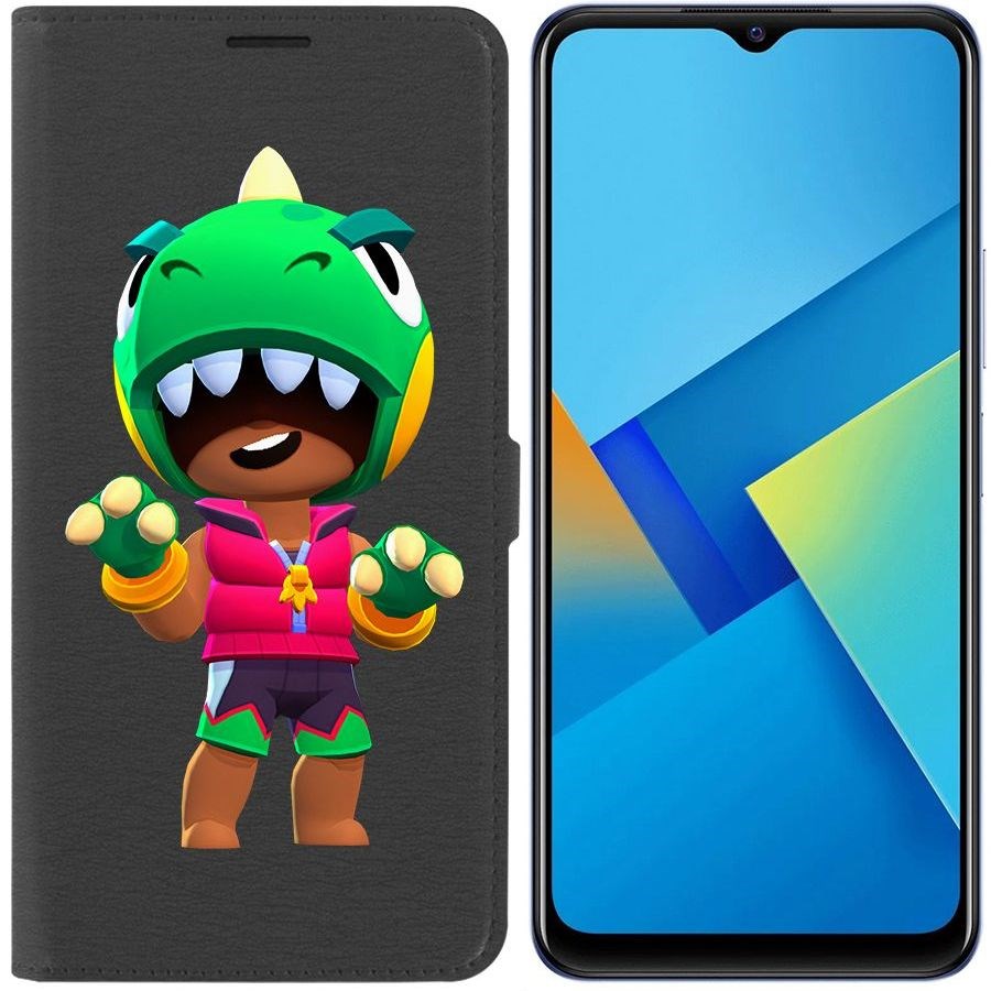 

Чехол-книжка Eco Book для Vivo Y21 Brawl Stars-Дино Леон