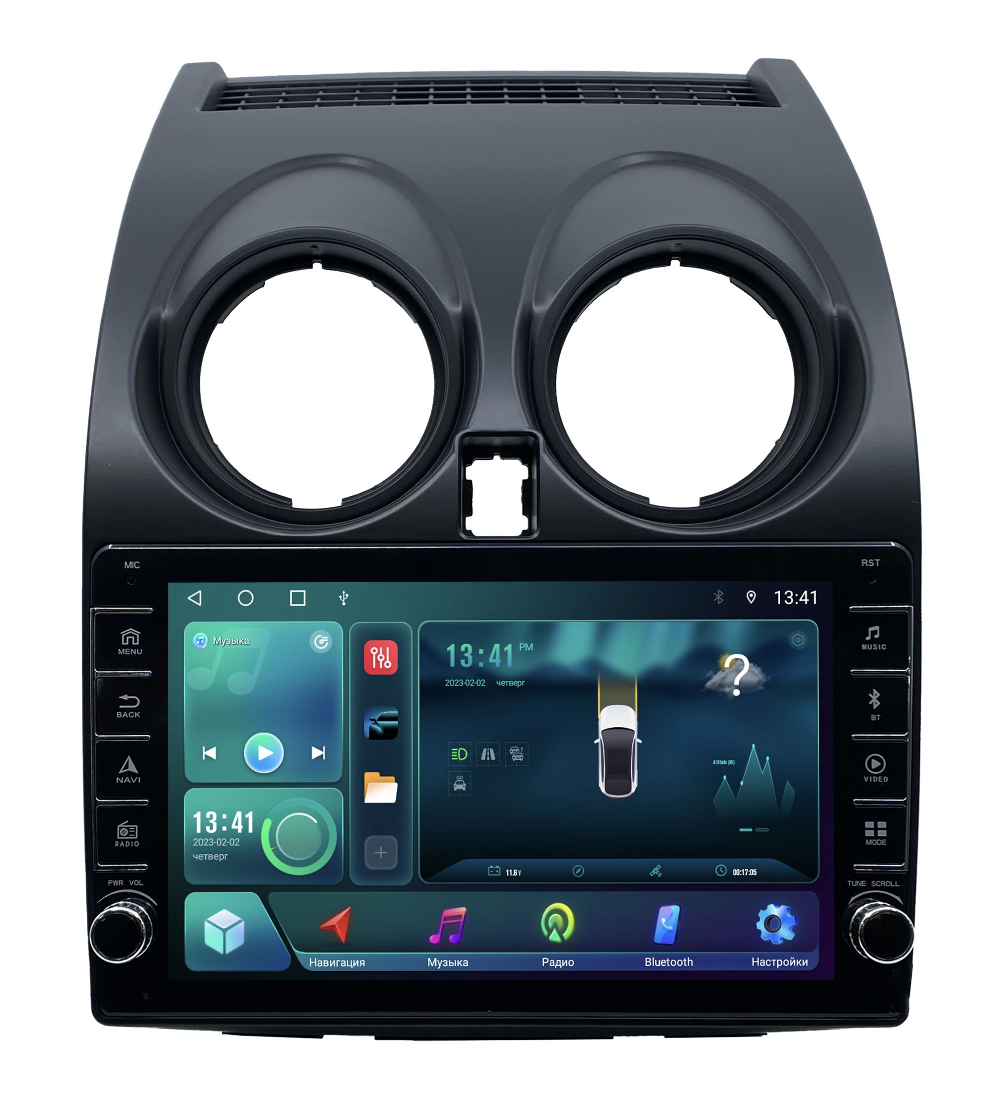 Штатная автомагнитола Zenith Nissan Qashkai 2006-2014 Android 12 464GB с крутилками 3240700₽