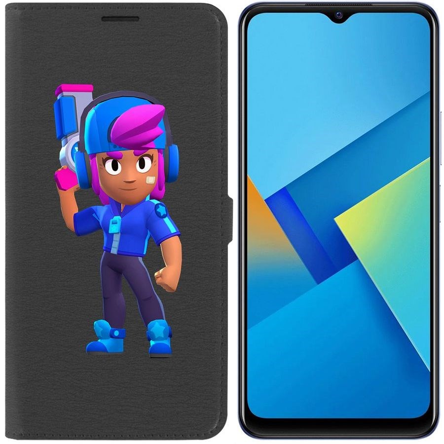 

Чехол-книжка Eco Book для Vivo Y21 Brawl Stars-Звёздная Шелли