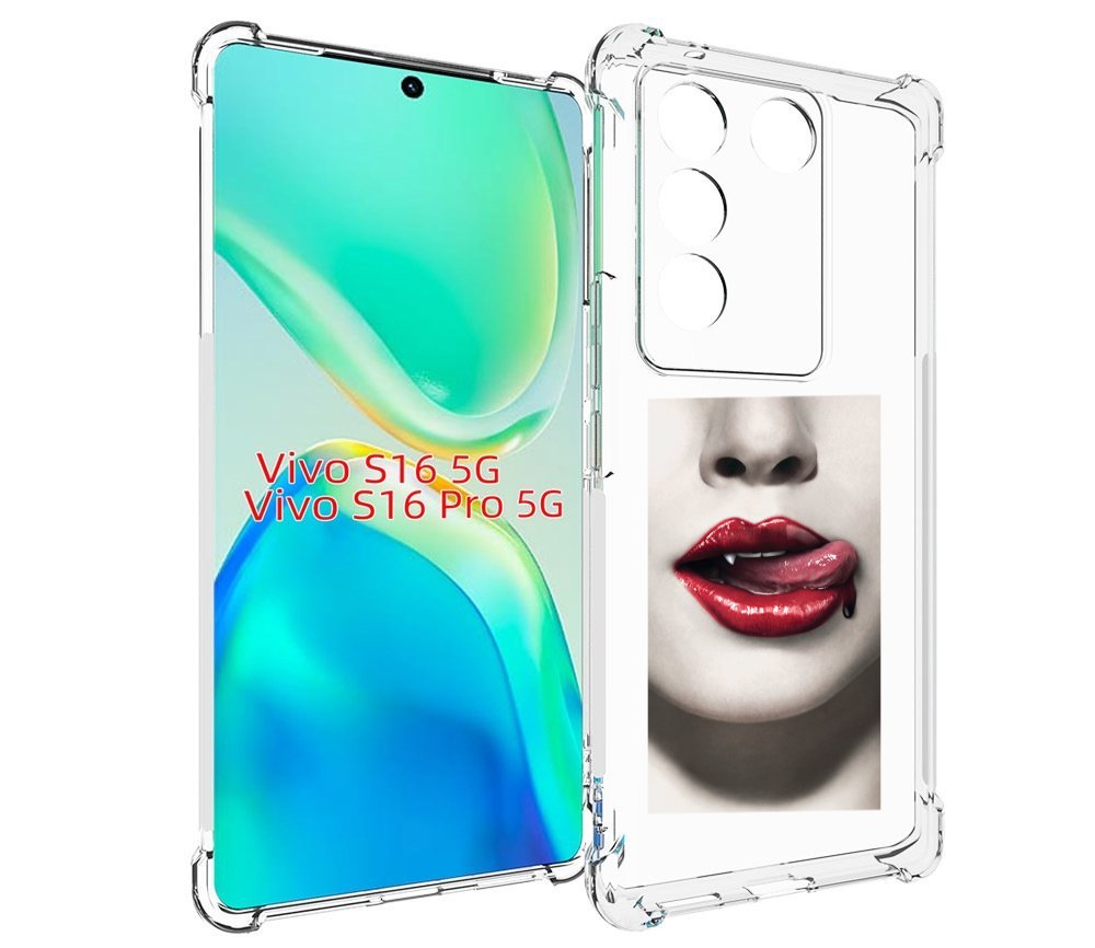 

Чехол MyPads губы-вампирши для Vivo S16 5G/S16 Pro 5G/V27/V27 Pro, Tocco