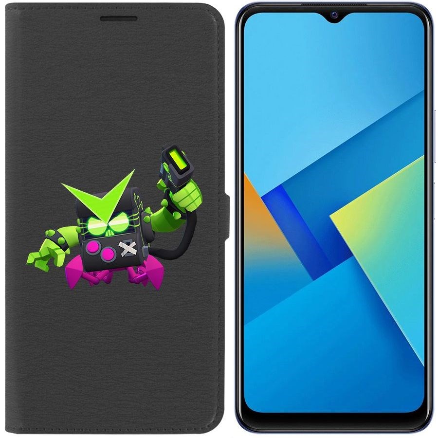 

Чехол-книжка Eco Book для Vivo Y21 Brawl Stars-Вирус 8-БИТ