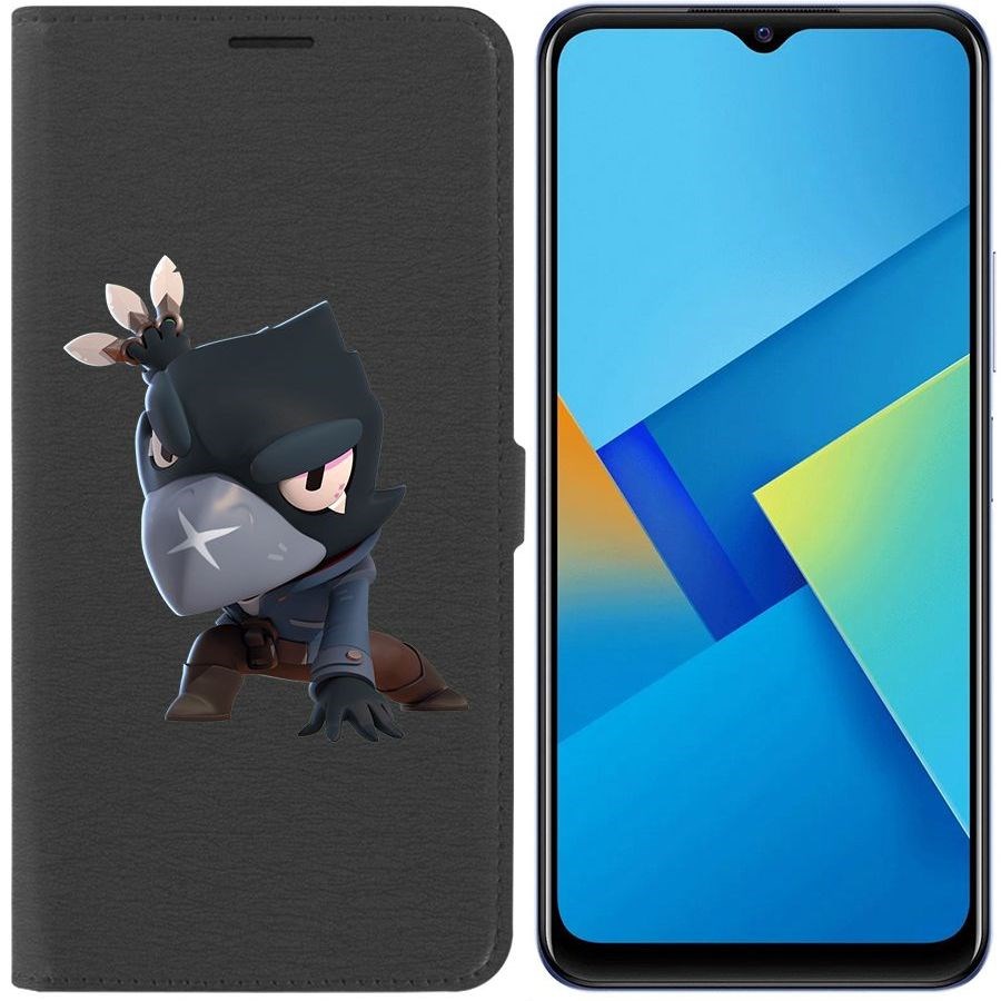 

Чехол-книжка Eco Book для Vivo Y21 Brawl Stars-Ворон