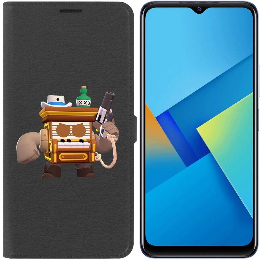 

Чехол-книжка Eco Book для Vivo Y21 Brawl Stars-8-БИТ из салуна