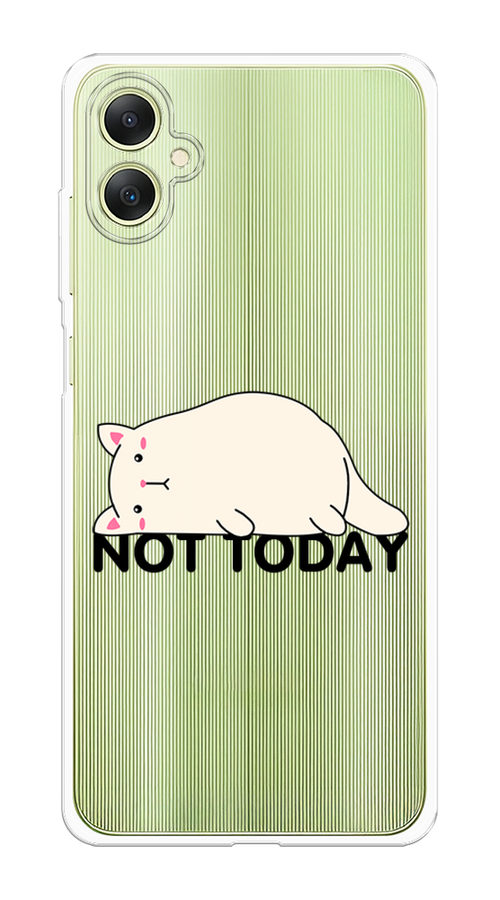 

Чехол на Samsung Galaxy A06 "Cat not today", Белый;розовый;черный, 2110150-1