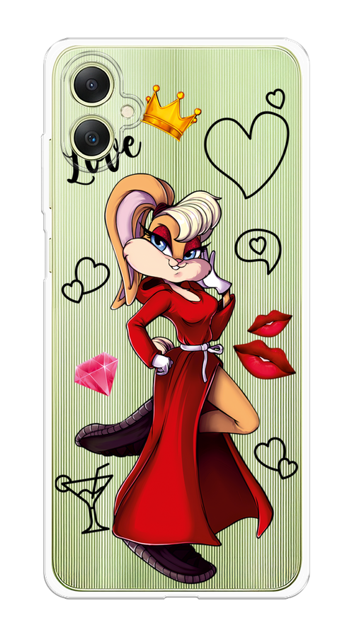 

Чехол на Samsung Galaxy A06 "Rich Lola Bunny", Красный;бежевый;оранжевый, 2110150-1