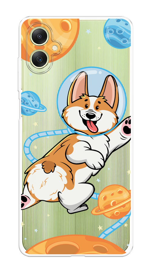 

Чехол на Samsung Galaxy A06 "Корги-космонавт", Голубой;бежевый;белый, 2110150-1