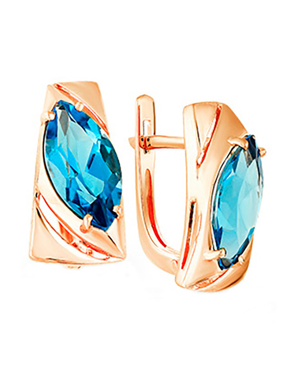 

Серьги из красного золота ЯХОНТ Золотой 225282, топаз, 225282